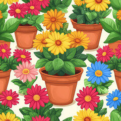 Seamless tile patterns combining cultural, modern, and botanical inspirations for commercial vector.