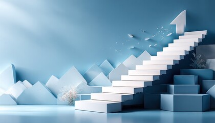 Naklejka premium Abstract stairway scene