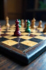 A pristine, untouched game board sits ready for play, devoid of pieces or markers, symbolizing potential and the anticipation of a new game , challenge, entertainment