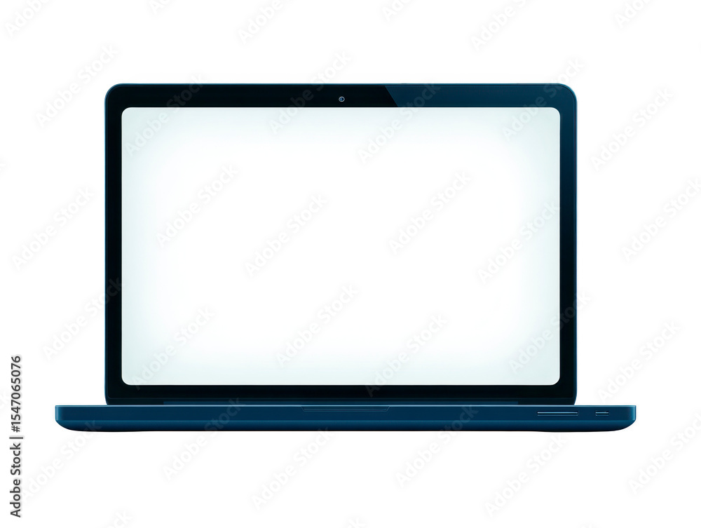 Poster sleek, modern laptop with blank screen, perfect for design or technology concepts. device is open, s
