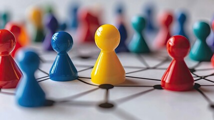 A vibrant network of diverse figures, forming a strong, interconnected community, symbolizing collaboration, unity, and the power of human connection. Connecting Communities