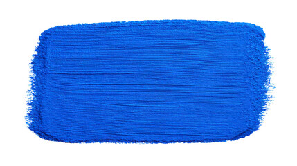 Vibrant blue paint swatch with textured surface, showcasing rich color and brushstroke details. bold hue and texture evoke creativity and artistic expression