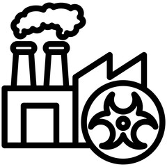 Hazard Area outline, mini illustration icon. use for modern concept, print, UI, UX kit, web and app development. Vector related to risk management, business, finance.