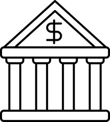 Bank Icon Line