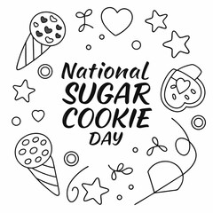 NATIONAL SUGAR COOKIE DAY vector illustration