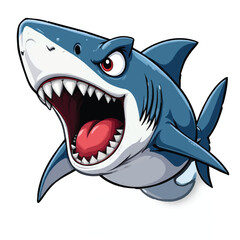 Cartoon Shark Fish Illustration