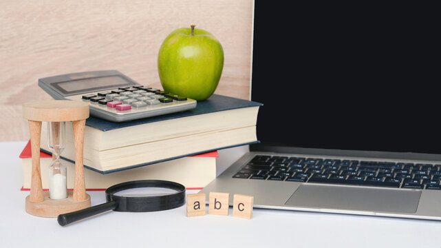 Essential items for studying effectively include books, a laptop, and various learning tools - Powered by Adobe