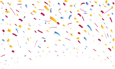 Pastel tone confetti celebration particles on transparent background for soft party designs