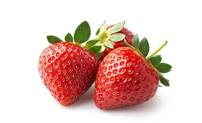 Strawberry isolated on white background with clipping path