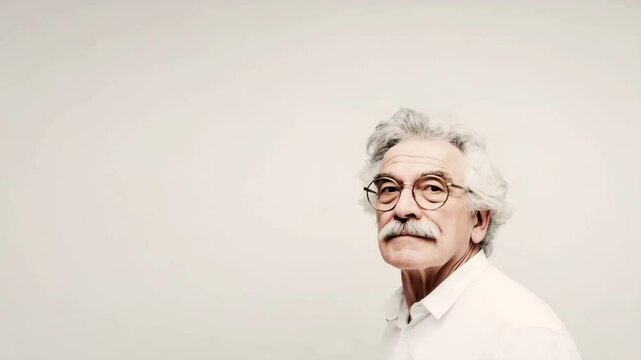 portrait of mycologist positioned to right displaying observant emotion