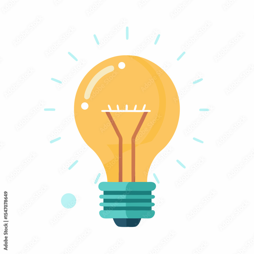 Poster bright idea lightbulb graphic design element perfect for branding projects and website icons a scala