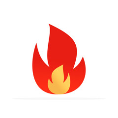 Flame icon, colored flat vector. Modern and minimalist design.