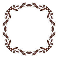 Oval decorative frame. Decorative element for design. Vector illustration.