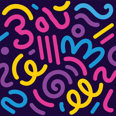 Seamless vector pattern illustration with hand-drawn numbers and flowers for sale discount announcements, perfect as decorative wallpaper or business sticker design