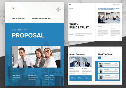 Blue And Black Business Proposal