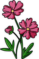 vector illustration of a pink flower