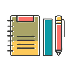 vector illustration of office supplies