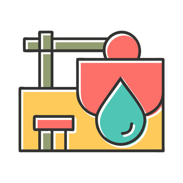 Vector of water treatment plant