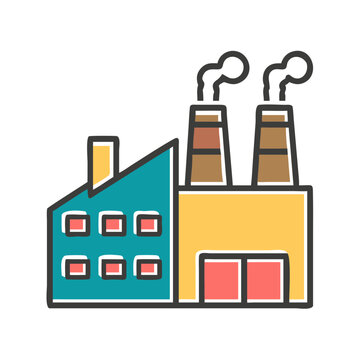 vector illustration of a factory