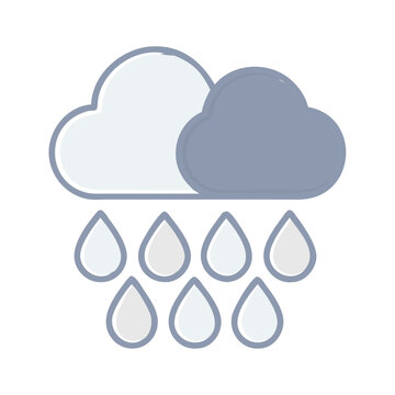 cloud and rain drops