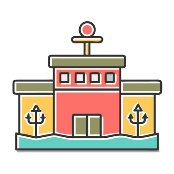 vector illustration of a sail house