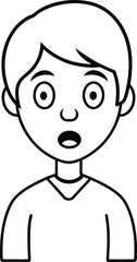 Expressive Avatar Character Shocked Look.