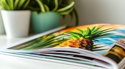 Vibrant Pineapple Photography in a Relaxing Indoor Setting