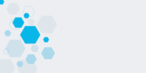 Abstract blue hexagon banner background. Eps10 vector