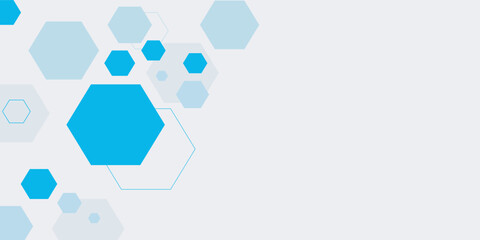 Abstract blue hexagon banner background. Eps10 vector