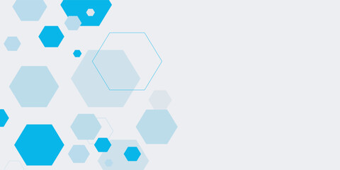 Abstract blue hexagon banner background. Eps10 vector