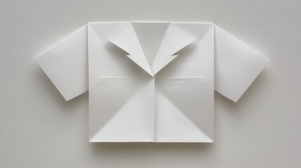 Crisp white shirt on wall, minimalist fashion and wardrobe essential for effortless style