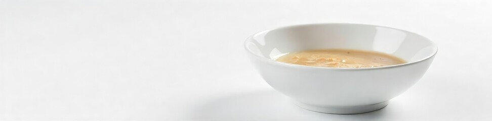 Close-up shot of an empty bowl on a pristine white background, symbolizing the powerful concept of hunger and its stark reality , emotion, starving, yearning