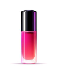 Illustrations of cosmetic products and teenage models in various makeup scenarios, isolated on white background for commercial beauty and skincare concepts.