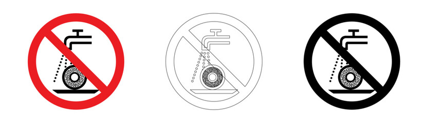 Do not use for wet grinding in vector format