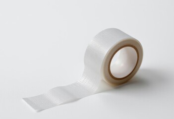 White medical adhesive tape roll
