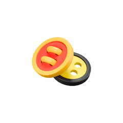 Yellow Buttons Pair