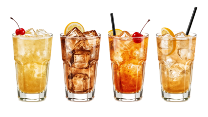 Refreshing Iced Tea and Soda Drinks A Collection of Summer Beverages