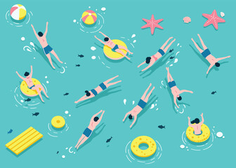 Summer Fun in the Water: Enjoying Beach Activities and Swimming with Friends