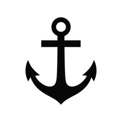 Anchor Silhouette Vector Icon