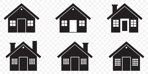 House icon set. Home icon vector, Real estate house icon. vector illustration on Transparent Background. EPS 10.