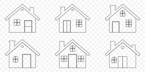 House icon vector. Home icon vector. Home Icon: A simple Set, yet effective black silhouette of a house icon, perfect for representing home, housing, real estate, or as a website navigation element.