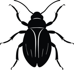 beetle silhouette vector