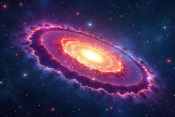 Fototapeta premium A celestial panorama depicting a swirling nebula, stars, and galaxies, representing the vastness and mystery of a divine cosmos , power, vast, space