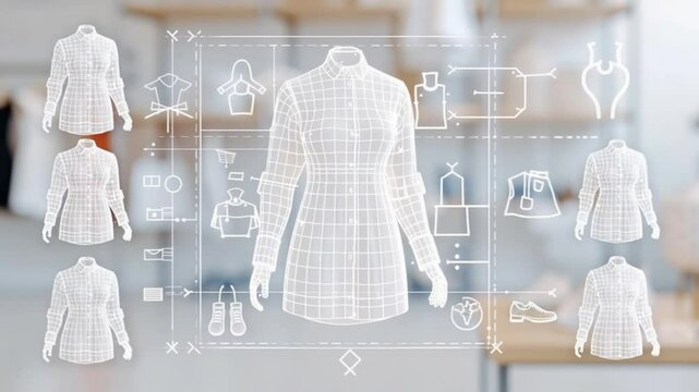 Digital Fashion Design Interface: Seamless Clothing Customization