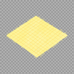 Yellow Checkered Picnic Mat – Transparent Cartoon Illustration   © Jagruti