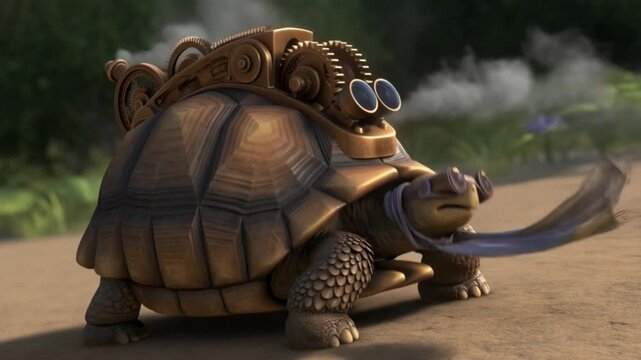 Tika the Time-Hopping Turtle | 3D animal cartoon character