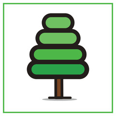 Tree Silhouette Vector Illustration – Ideal for nature-themed designs, logos, environment graphics, landscaping elements, and outdoor scene illustrations.