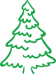 Tree Silhouette Vector Illustration – Isolated Black Tree Graphic on Light Background