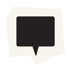 Black speech bubble png paper cut, transparent background