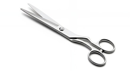 Obraz premium Cutting Scissors on White Background for Hairdressing